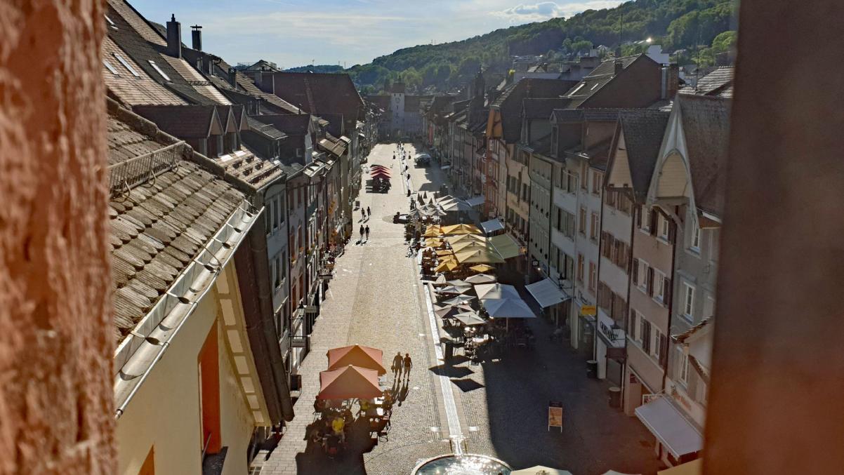 Blick vom Stadtturm auf Waldshut